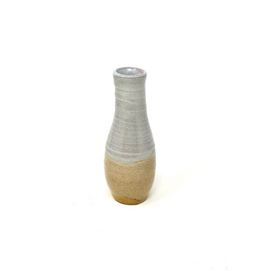 Crackled White Bud Vase - Marisa Ruglia Pottery