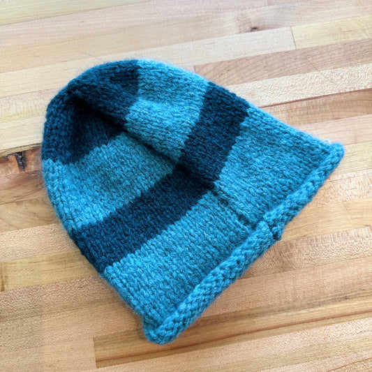 Child's Merino Wool Beanie in Stripe