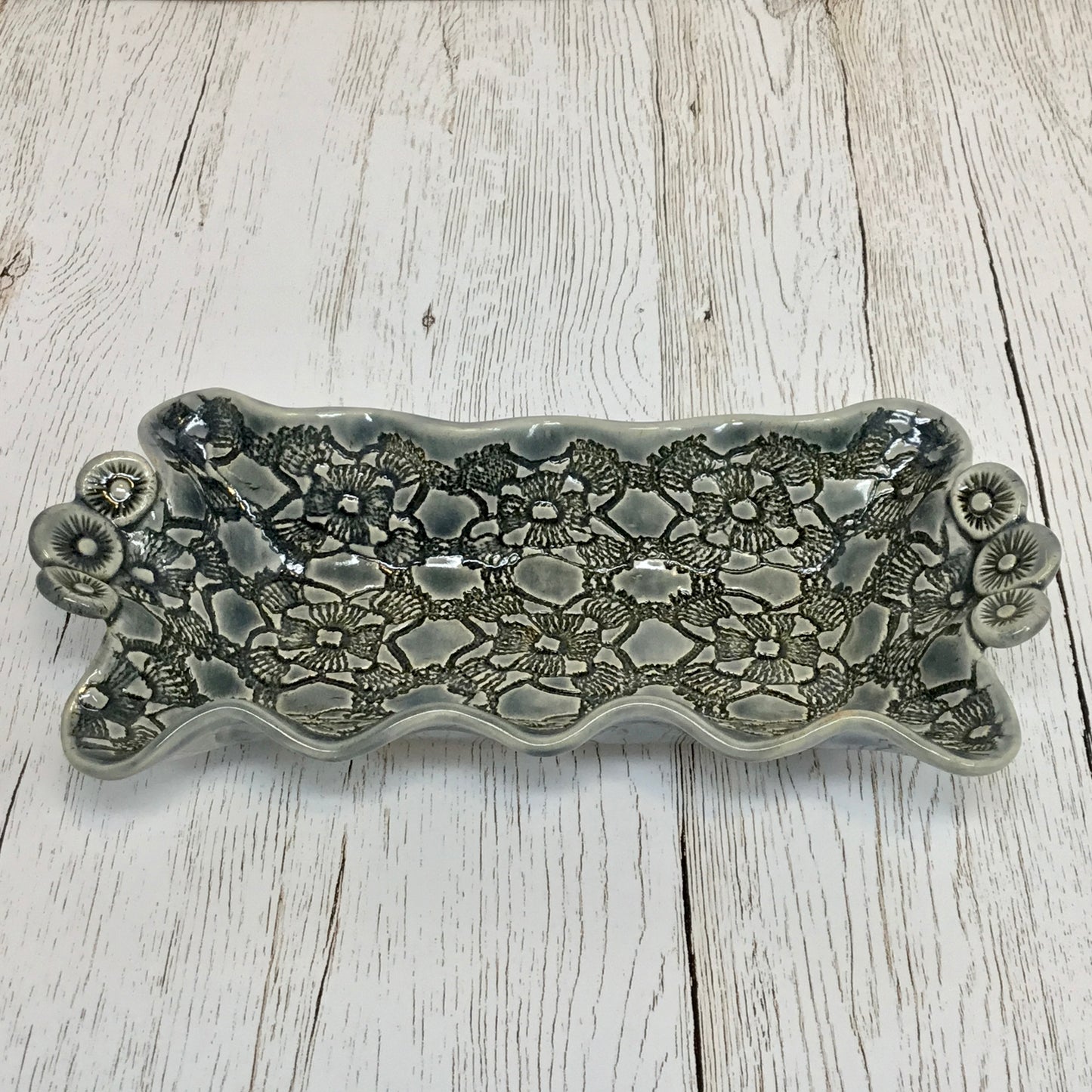 Tiny Wavy Tray with Handles - Kathy Jeffers